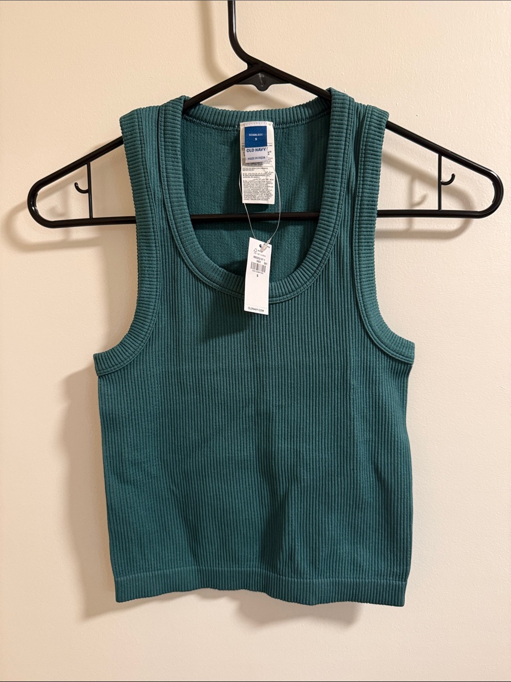 Old Navy Green Ribbed Scoop-Neck Tank